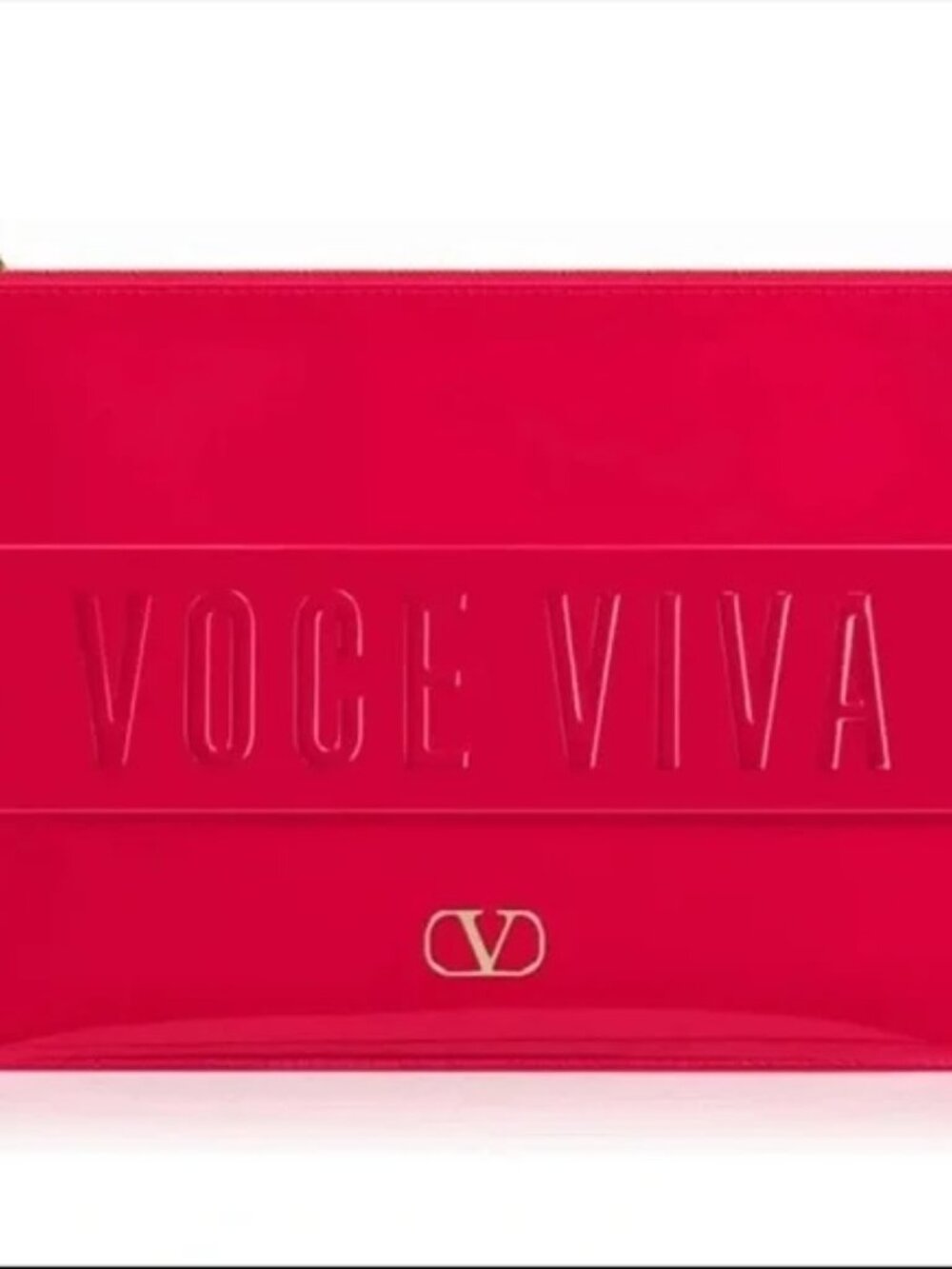 NWOT Valentino Voce Viva Red Patent Cosmetic Bag